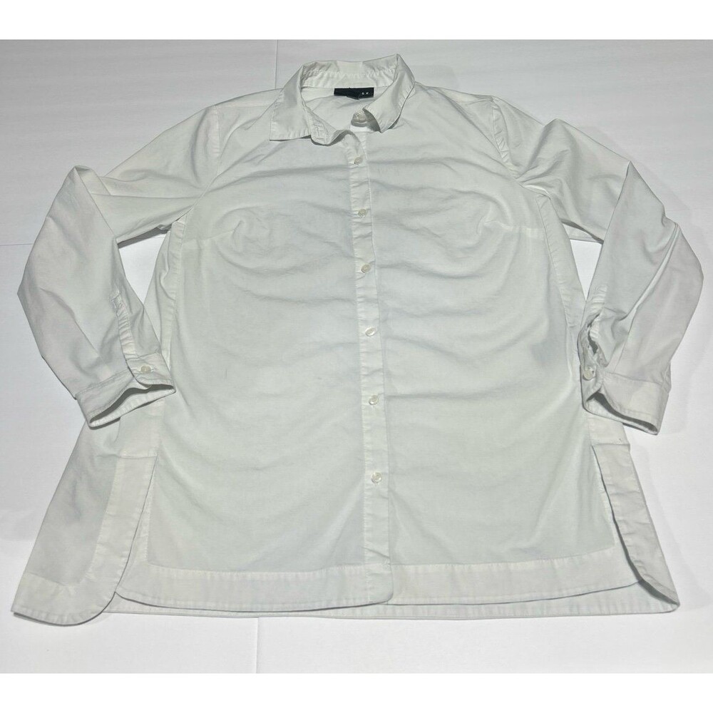 Premise Men's Medium White Long-Sleeve Button-Down Shir